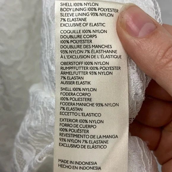 NWT Free People Hailee Lace Mini Dress in White, size L - Picture 10 of 16